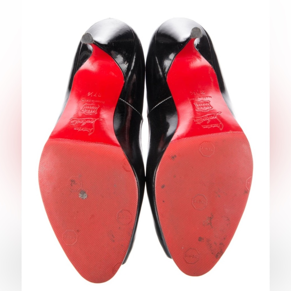 Christian Louboutin Patent Leather Peep Toe Pumps - Picture 5 of 5